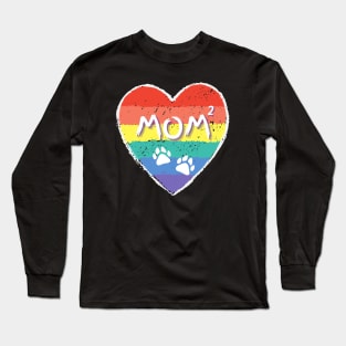 Mom2 with dog paws Long Sleeve T-Shirt